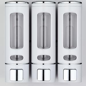 TEMU 3개 세트, 13.53oz 대용량 소파 디스펜서, 보이는 창이 있는 벽걸이 샴푸 및 샤워 젤 디스펜서, 주방 손 소파 및 식기 세척제를 위한 드릴링이 필요 없는 수동 압력 소파 디스펜서, 욕실에 적합한 캔스터