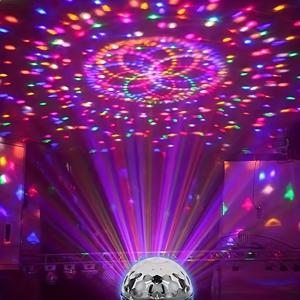TEMU USB 전원 RGB 디스코 볼 라이트 - 360도 회전,閃光 효과, PC 분산기, ABS 몸체, 가정 파티, KTV, 클럽, 파티 조명에 적합한 색다른 스테이지 라이트 | 색다른 스테이지 라이트 | 내구성 있는 플라스틱