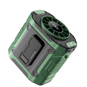 TEMU MOREDOR 5000mAh 휴대용 허리 선풍기, USB 충전식, 5 속도, 손전등, 목 핸즈프리 착용식 클립온 벨트, 빠른 냉각, 실외 여행용 리튬 배터리-파워 뱅크|보조배터리|후레쉬