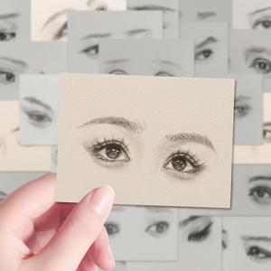 TEMU 예술가를 위한 48개의 눈 그리기 연습 스티커 - 노트북, 저널 및 공예용 고품질 혼합 색상 얼굴 특징 스케치, 리얼리스틱한 눈 디자인으로 드로잉 기술 향상, 저널 장식 | 스케치노트패드 액세서리 | 세미매트 마감, 예술가용 드로잉 용품