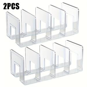 TEMU 2pcs 투명 아크릴 핸드백 정리함, 2pcs 투명 4개 구획 가방 보관용품 옷장용 - 가벼움, 기계 세척 가능, 핸드백, 넥타이, 스카프에 적합, 가방 보관용품 정리함