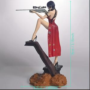 TEMU 게이머 및 플레이어를 위한 내구성 있는 ABS 레진 무도색 회색 컬렉터블 80mm 에이다 킹 피규어 조립 키트