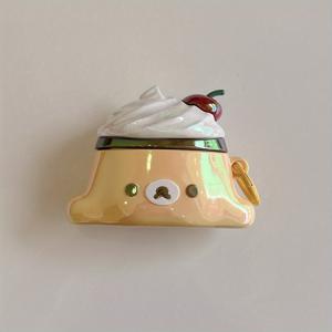 TEMU 체리 케이크 디자인으로 만든 에어팟 1/2/3/4/프로용 실리콘 케이스 - 내구성이 뛰어난 하드 쉘, 충격 방지, 쉽게 청소할 수 있는 완벽한 여행 및 일상용 케이스, 에어팟 케이스 | 재미있는 액세서리 | 내구성이 뛰어난 실리콘
