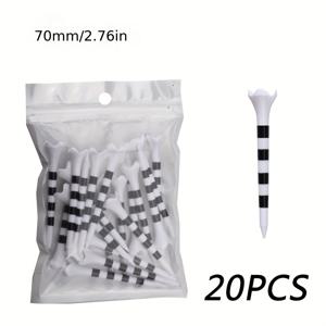 TEMU 뉴 골프 플라스틱 티 4-프롱 플라스틱 골프 티 70/83mm 골프 스케일 티 20개 팩 멀티 컬러 옵션|골프티