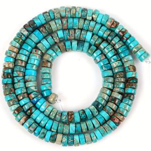 TEMU Teowaki 생생한 바다 퇴적물 자스퍼 스톤 비즈, 4x2mm 자연스러운 컬러 라운드 론델 루스 비즈 - DIY 목걸이, 팔찌 & 귀걸이 제작에 이상적, 기하학적 패턴, 패션 포워드 주얼리 만들기 용품, TEOWAKI