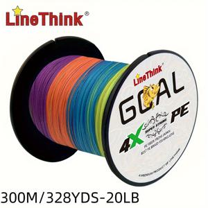 TEMU 라인씽크 4X 강력 300/500m 멀티 스트랜드 PE 낚시줄 - 내구성, 초미끄럼, 내마모성, 염수 및 민수 낚시에 이상적, 유혹 낚시, 낚시줄| 부드러운 질감| 내구성 낚시줄