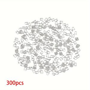 TEMU 300개의 구리 보석 클래스프 U자 모양의 압착 끝 구슬, DIY 팔찌 목걸이 제작 용품을 위한 고유한 호스슈 커넥터