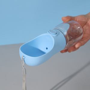 TEMU 휴대용 애완 동물 물병 디스펜서 350ml/450ml - 개, 고양이, 토끼용 디스펜서가 있는 누출 방지 여행용 음료 컵 - 내구성이 뛰어난 PP 소재, 야외 사용에 이상적|트래블보틀