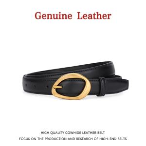 TEMU 1pc 고급 소가죽 캐주얼 벨트 - 여성용 장식 버클이 달린 고품질 소가죽 캐주얼 액세서리 - 결혼식, 파티, 해변 및 일상 착용 - 다재다능한 블랙 진 벨트