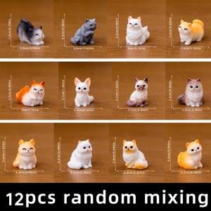 TEMU 위스커원더스 8/12개 클래식 만화 고양이 피규어 - 수지 고양이 조각상 DIY 데스크탑, 자동차 인테리어, 정원 미세 조경, 거실 탁상 장식 - 전기 불필요, 크리스마스, 할로윈, 부활절, 하누카, 추수감사절 장식에 이상적
