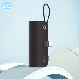 TEMU EXJ - 5000mAh 휴대용 파워 뱅크, 조명 램프가 있는 소형 및 경량, iPhone Plus/15 Pro/15 Pro Max/iPad Pro 및 Samsung Android용 빠른 USB 충전, 포켓 크기 백업 배터리|보조배터리