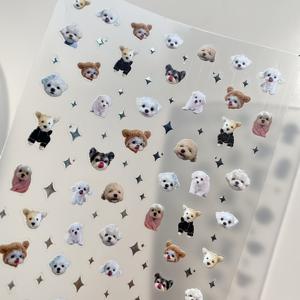 TEMU 귀여운 강아지와 고양이 스티커 세트 - 골든 포일, 데이, 어머니의 날, 크리스마스 등 다양한 날에 사용할 수 있는 자체 접착형 네일 아트 장식, 재사용 가능, 거친 마감, 동물 주제 네일 디자인 | 재미있는 동물 디자인 | 거친 마감 스티커, 귀여운 네일 아트|네일아트|네일스티커