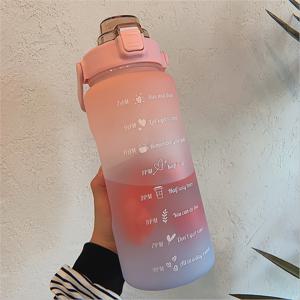 TEMU 대용량 물병, 빨대 및 손잡이가 있는, 누출 방지, 휴대용, 내구성이 뛰어난 PC 재질, 재미있는 시간 표시기 디자인, 스포츠 및 야외 활동에 이상적, 데이, 부활절, 여성의 날, 어머니의 날 선물에 적합 - 파란색
