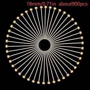 TEMU 900개 18mm 빈티지 합금 원형 헤드 핀, 골드/실버 톤, tarnish되지 않음, DIY 보석 만들기 용품, 팔찌, 목걸이, 귀걸이, 고전적인 스타일 헤어핀 액세서리|머리핀