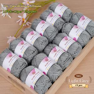 TEMU 아크릴 실 볼 12개 세트, 300.58oz, 부드럽고 편안한 다양한 색상, 4줄로 구성된 손뜨개용 DIY 크로셰 스웨터, 모자, 장갑 및 기타 수공예품용, 각 25g|뜨개실
