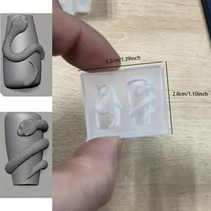 TEMU 1개 3D 실리콘 뱀 네일 아트 장식 네일 아트 수지 실리콘 몰드 DIY 도구 수지 상자 실리콘 몰드