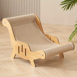 TEMU 2-in-1 고양이 해먹 및 스크래치 보드 - 내구성 있는 황마 로프, 쉽게 마모되지 않음, 사계절 사용 가능한 애완동물 레저 의자, 고양이 침대, 스크래치 보드, 해먹, 튼튼함|의자