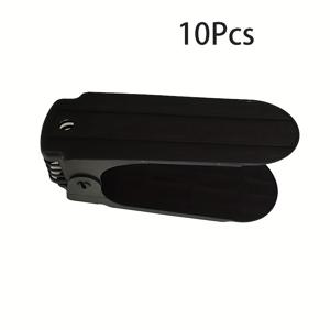 TEMU 10pcs 조절 가능한 플라스틱 신발 선반 - 공간 절약형 입구, 복도, 거실용 정리함 - 쉬운 조립, 퇴색 방지, 파란색 액센트가 있는 흰색, 신발 보관 솔루션|현대 신발 선반|내구성 있는 플라스틱 선반, 신발 보관 정리함, 신발 보관 정리함, 신발 정리함 선반|신발정리대