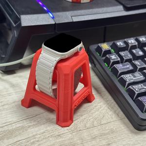 TEMU 1개 PLA 소재 레드 스툴, 아이워치 팔찌용 애플 워치 S10 홀더 창의적인 9가지 가지 애플 워치 자석식 3D 데스크탑 장식품