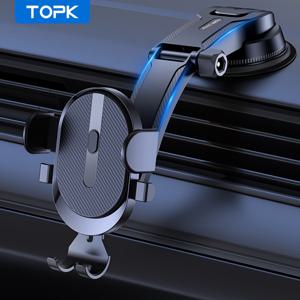 TEMU TOPK 2-in-1 자동차 전화 홀더 마운트 대시보드, 업그레이드된 자동차 대시보드용 휴대 전화 스탠드 홀더, iPhone Android 휴대 전화와 호환 가능|핸드폰거치대|휴대폰거치대