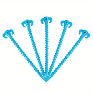 TEMU 5pcs 28cm 나선형 지면 못, 야외 텐트 플라스틱 지면 못, 다기능 캠핑 못, 텐트 액세서리