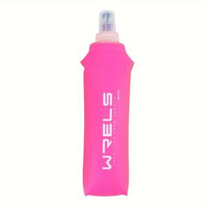 TEMU 1pc WRELS 접이식 TPU 물병, 실리콘 노즐, BPA 프리, 누출 방지, 가벼운 야외 스포츠, 사이클링, 하이킹, 피트니스