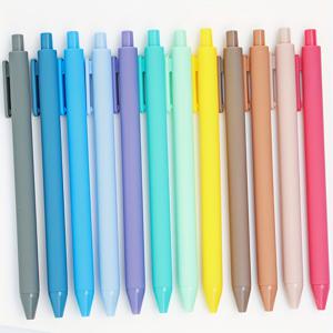TEMU 12개 Morandi 파스텔 개폐식 펜, 매끄러운 쓰기, 빠른 건조, 볼펜 1.0mm 팁, 개폐식 펜, 귀여운 펜, 검정 잉크 펜, 저널링, 학교 및 사무용품용 미적 펜