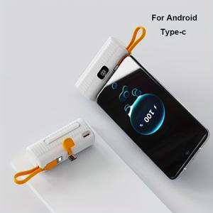 TEMU BYGP 5000Mah 미니 휴대용 충전기, 배터리 팩용 여행용 휴대폰 충전기, Iphone 15/16 시리즈 및 Samsung Android Type-C 휴대폰과 호환, 비상 전원 포켓 충전기, 휴대폰용 USB 백업 배터리 팩, 선물.