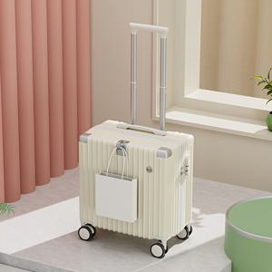 TEMU 20인치 마카롱 컬러 여행용 가방, TSA 잠금장치, 경량 캐리온 수하물, 내구성 있는 ABS+PC 쉘, 스피너 휠 - 화이트, 핑크, 블루, 블랙 색상 가능|가방