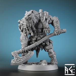 TEMU 베르세커 스킨체이너 30mm 무도색 레진 미니어처 - RPG 및 테이블탑 게임에 완벽, OMGLOBAL의 수집용 회색 ABS 피규어
