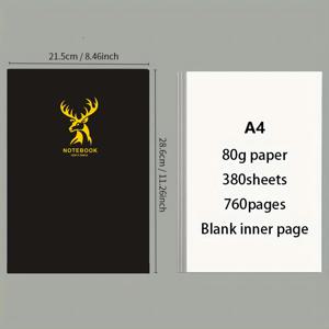 TEMU A4 소프트커버 스케치북 - 그림 그리기, 저널링 및 메모 작성용 빈 페이지 - 예술가, 저널리스트 및 성인에게 이상적|A4용지