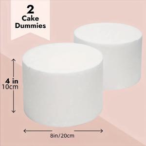 TEMU 2팩 폼 케이크 몰드, 4인치 높이, 8인치 직경, 케이크 장식, 공예, 디스플레이용 - 결혼 케이크 및 DIY 프로젝트, 미술 용품, 공예 도구 및 재료, 폼 재료에 이상적입니다.