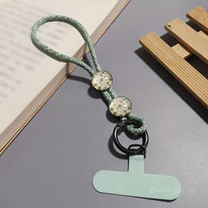 TEMU 스톤 컬러 패턴 심플 핸드 스트랩, 조절 가능한 짧은 휴대폰 끈 클립온 휴대폰 케이스 범용 분실 방지 끈