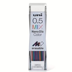TEMU UNI 0.5mm B 흑연 컬러 기계식 연필 리필, 미술 및 드로잉 전용 나노 다이아 컬러 리드, 멀티 컬러 팩