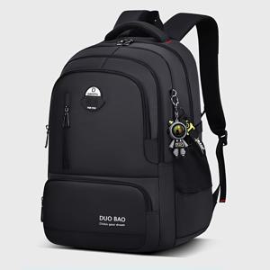 TEMU 1pc DUO BAO 고품질 나이프백 - 스타일리시한 그레이 & 블랙 백팩, 6개의 대형 공간, 내구성 있는 옥스포드 직물, 학교, 여행, 피트니스에 이상적, 캐주얼 스타일, 여행용 백팩 | 스타일리시 백팩 | 내구성 있는 백팩