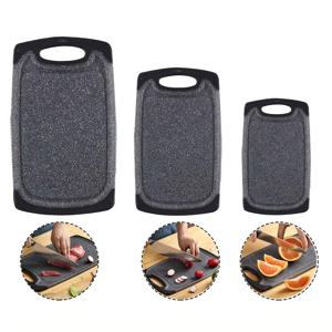 TEMU 1pc/3pcs 요리 절단판 세트 - 주방, 고기, 야채에 적합한 소형에서 초대형 절단판 - 식기 세척기에서 안전, 즙 홈, 미끄럼 방지 고무 절단판 세트, 주방 가제트, 주방 필수품, 휴일 선물