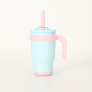 TEMU 손잡이 & 빨대가 있는 14oz 스테인리스 텀블러 - 누수 방지, 단열, BPA 프리, 다양한 색상 옵션 - 가정, 사무실, 야외 사용에 적합 - 데이, 크리스마스, 생일, 사무실 수분 공급에 완벽한 선물|실용적인 음료 용기|BPA 프리 소재|텀블러