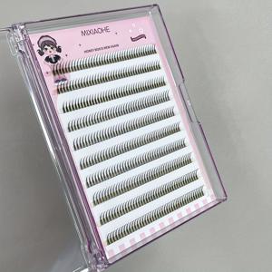 TEMU 400개 클러스터 대용량 MIXIAOHE 타입 A 요정 인조 속눈썹, 싱글 클러스터 DIY 일본 및 한국 스타일 자연스러운 C 컬, 독특하고 달콤한, 일상용 세그먼트 자가 접착 인조 속눈썹, 연장 클러스터, 초보자용 모의 속눈썹|DIY