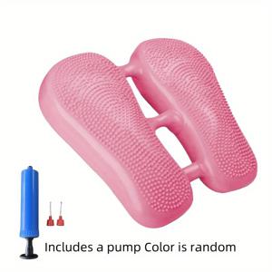 TEMU 1pc 부풀려진 스텝 머신, 발 마사지 기능 - 요가, 코어 및 다리 근력 훈련용 PVC 밸런스 트레이너, 공기 펌프 포함, 다색 옵션, 요가 액세서리