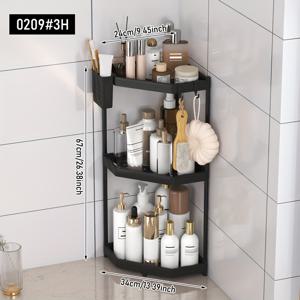 TEMU 1pc, 녹방 방지 코너 샤워 삼각형 랙, 2/3 층 욕실 정리함, 샴푸 보관 랙, 욕실 선반, 욕실 용품 걸이로 욕조 볼을 걸 수 있는 자유롭게 서 있는 랙.