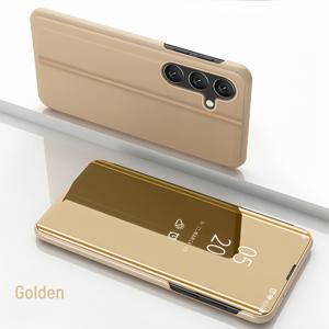TEMU 갤럭시 S25, S24 울트라, S23 플러스, S22, S21 Fe에 적합한 새로운 럭셔리 미러 플립 커버 폰 케이스. 완벽한 충격 방지 보호 케이스로 생일, 크리스마스, 할로윈, 추수감사절, 아버지의 날, 어머니의 날 선물로 완벽합니다|폰케이스|S21케이스|S22케이스