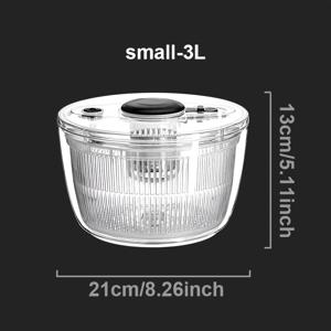 TEMU 2가지 색상, 채소 건조기, 가정용 주방 용품, 수동 샐러드 스피너, 과일 및 채소 스피너, 채소 바구니, 과일 세척 및 배수 아티팩트, 고급 주방 용품