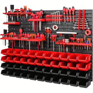 TEMU 32/51pcs 도구 정리 랙, 스크루드라이버, 렌치 보관 상자, 대형 도구 홀더, 스크루, 너트, 볼트, 나일, 15분 빠른 조립, 아버지의 날 선물