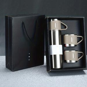 TEMU 500ml/17oz 스테인리스 스틸 보온병 3컵 세트 – 뜨거운 또는 차가운 음료용 보온 보냉 컵, 할로윈, 크리스마스, 부활절 선물에 완벽, 진공 플라스크 세트