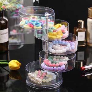 TEMU 5-Layer 아크릴 벨트 정리함 - 벨트, 보석 및 팔찌를 위한 원형 스택형 보관함 | 황금빛 버클이 있는 투명 원형 디자인 | 가정 또는 소매용 디스플레이, 액세서리 정리함에 이상적 | 원형 버클 | 투명 디자인, 보석 탑