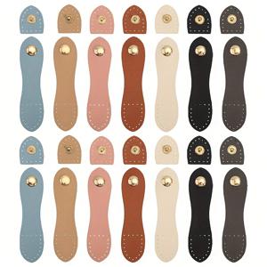TEMU 14개입 헤비듀티 조절 가능한 가방 잠금장치 - PU 가죽 스냅 버튼 금색 메탈릭, 컬러 (블루, 핑크, 브라운, 블랙, 베이지, 화이트, 다크 그레이) / 핸드백, 클러치, 지갑, 파우치용 안전 도난 방지 고정핀, 백 & 공예품 수리, 내구성 있는 패스너