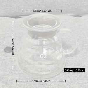 TEMU 400ml/600ml 1인 및 다인용, 열 저항 보로실리케이트 유리, 투명 커피 공유 냄비, 구름 디자인, 가정 및 친구 공유에 이상적, 커피 서비스용
