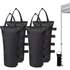 TEMU 4pcs MOPHOEX II 추가 대형 112lbs 팝업 캐노피 무게 - 블랙, 내구성이 뛰어난 폴리비닐 클로라이드 프레임 샌드백 야외 텐트, 가제보 즉석 캐노피 - 샌드 포함되지 않음, 이벤트 캐노피 무게| 견고한 구조| PVC 프레임 바