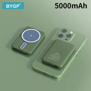 TEMU 새로운 5000mAh 자석 무선 보조배터리 애플 15 프로 / 14 맥스 / 13 / 12 휴대폰용 LED 전원 표시기, 야외 여행 비상 백업 모바일 충전기, 선물용|보조배터리