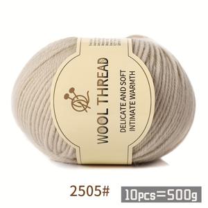 TEMU 500g 290th 짜른 알파카 양모 원단, 가을과 겨울 따뜻한 패션 DIY 손뜨개 재료 패키지, 스웨터, 스카프, 모자, 양모 바지, 원단 공이 여러 색상과 크기로, 10개/팩 양모 90.0% 폴리에스터 10.0%|스카프|뜨개실